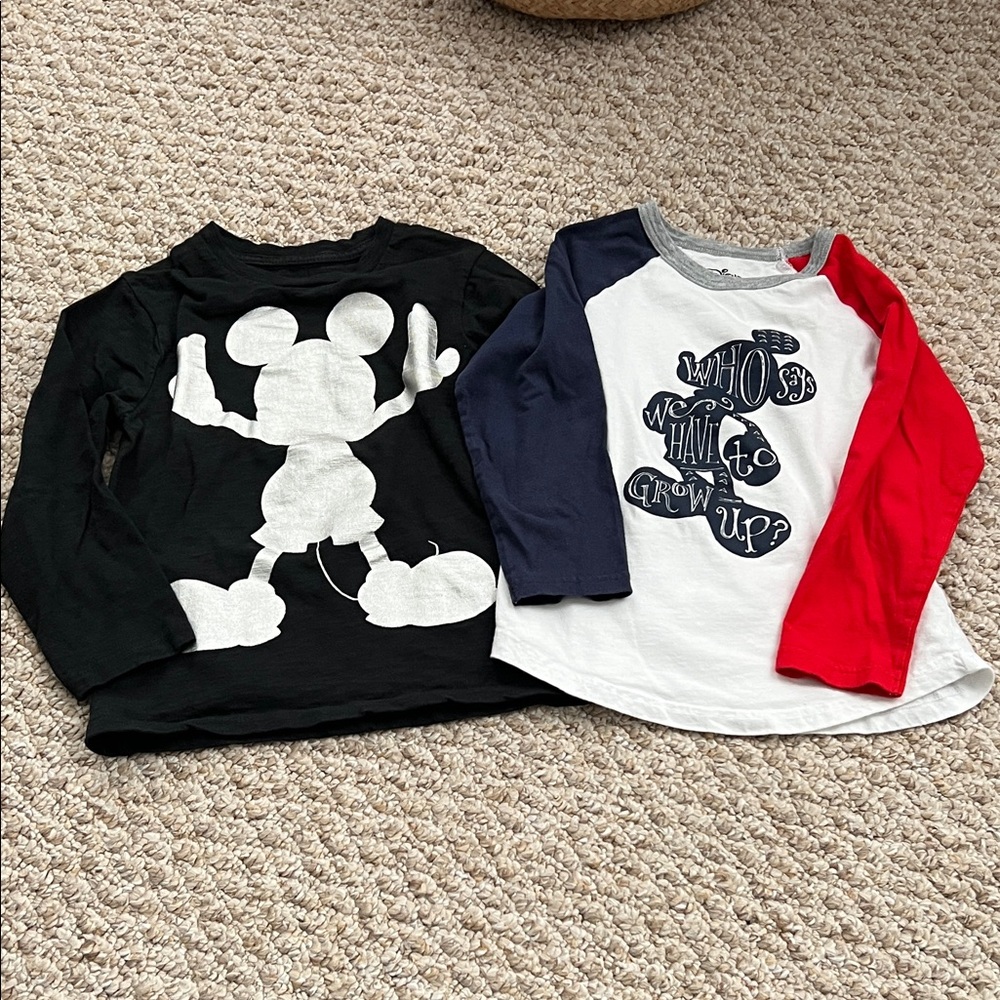 Mickey Mouse Kids Long Sleeve Shirts - Set of 2